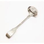 A Victorian silver fiddle pattern casting ladle, London 1844