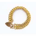 A 9ct gold fancy link bracelet, approx 22.7 grams