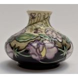 Modern Moorcroft  trailing sweetpea day dream onion shape  vase.