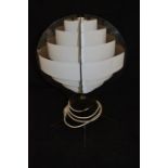 A Perspex table lamp, circa 1960's