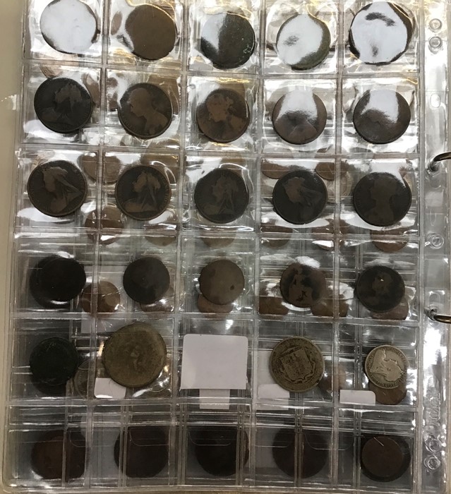 A Large collection of coins and banknotes in two albums and a wooden box. - Image 12 of 16