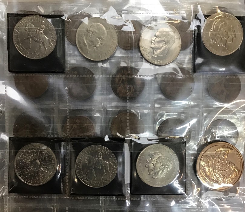 A Large collection of coins and banknotes in two albums and a wooden box. - Image 7 of 16