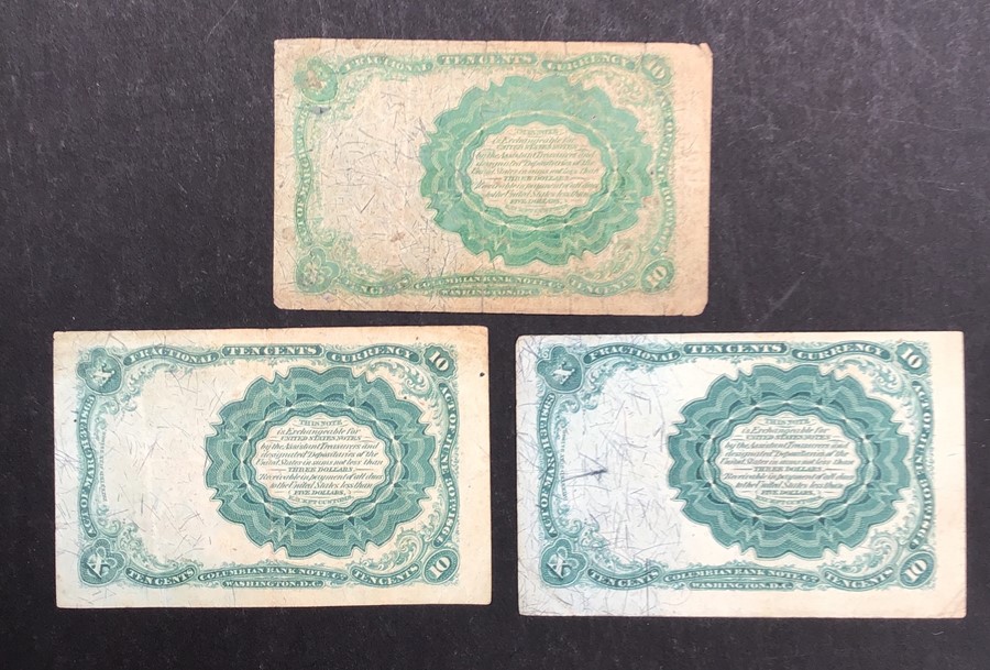 U.S.A Fraction-els in mixed circulated grades. 3 cents 1863 3rd issue, 10 cents 1863 2nd & 4th - Image 17 of 17