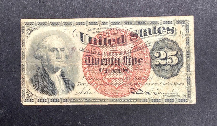 U.S.A Fraction-els in mixed circulated grades. 3 cents 1863 3rd issue, 10 cents 1863 2nd & 4th - Image 4 of 17
