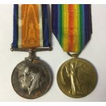 WW1 British War and Victory Medals to 116359 Pte J Pollard, Notts & Derby Regt. Complete with