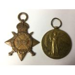 WW1 British 1914-15 Star and Victory Medal to 9998 2AM GW Bristol, RFC. No ribbons.(2)