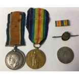 WW1 British War Medal 1914-18 and Victory Medal to 241598 Pte F Wigglesworth, Yorks & Lancs Regt.