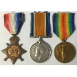 WW1 British Medal group consisting of 1914-15 Star, British War Medal and Victory Medal to 14-