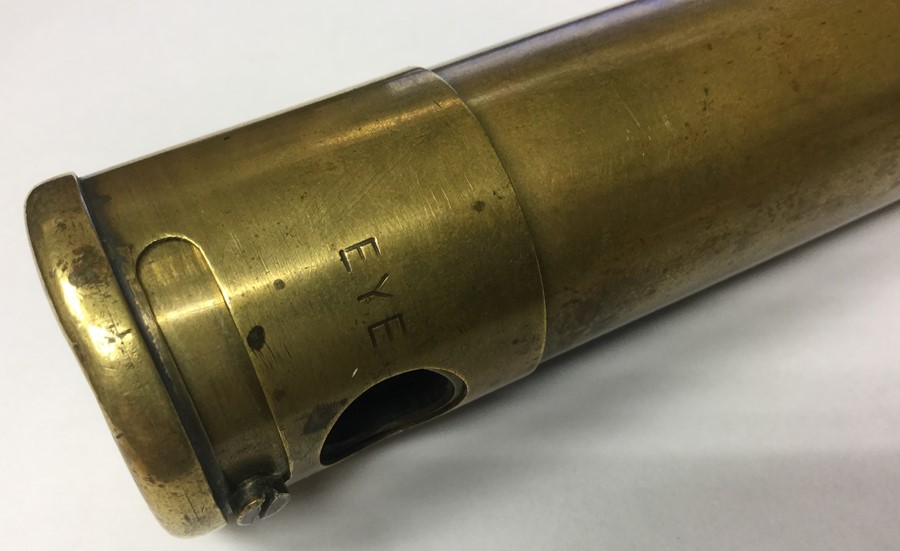 WW1 British Brass Trench Periscope No.4 Mark I. Broad Arrow and maker marked and dated "W. - Image 2 of 4