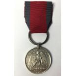 A Waterloo medal named to John Menzies of the 71st Foot, naming of the medal is privately impressed,