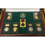 A set of replica WW1 Medals by the London Mint. Struck in Sterling Silver comprising of 1914 Star,