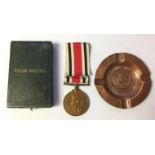 WW1 British Special Constabulary Medal to William Hollands. Complete with ribbon and is a case of