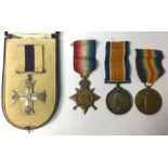 WW1 British Medal Group comprising of WW1 1914-15 Star, War Medal 1914-18 and Victory Medal and a
