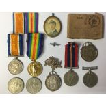 WW1 British War and Victory Medal to M-284268 Pte G Baker, ASC. Complete with original ribbons.