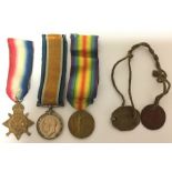 WW1 British Trio comprising of 1914-15 Star, War Medal 1914-18 and Victory Medal to 3280 Clp JE