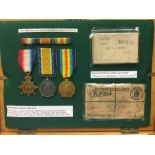 WW1 British medal group to 12903 Gnr Seth Hesketh, RFA consisiting of a replica replacement 1914-