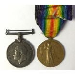 WW1 British War and Victory Medals to 53336 Dvr CC Tomblin, RE. Original ribbon to Victory Medal.