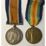 WW1 British War and Victory Medals to M-284436 Pte E V Harlock, ASC.