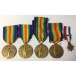 WW1 British Victory Medals, four in total awarded to: 41749 Pte G Smyth, Royal Lancashire