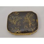 A 19th Century tortoiseshell and gold pique work gilt metal mounted rectangular snuff box with