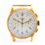 Chronographie Suisse, an 18k gold gentleman's chronometer watch, gold coloured Roman numerals, two