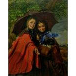 Thomas P. Hall (British, fl.1837-1867), A Passing Shower, signed with monogram l.r., oil on