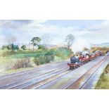 David Weston (British, 20th/21st Century), 'A Passenger Train near Duffied', signed l.r.,