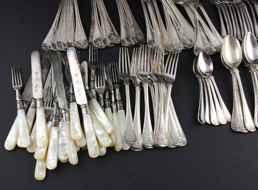 A large quantity of Swedish and other silver plated flatware, to include; a C. R. Caristrom silver - Image 2 of 4