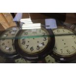 A collection of three early 20th century wall clocks, comprising: a Scientific Group MFG Co.