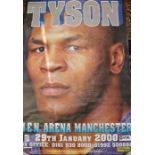 A large Tyson boxing interest poster, for Manchester Arena 2000
