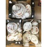 Derby Posies dinner service, tea service with coffee and teapots (3 boxes)