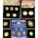 Silver proof Coins & Sets, 1994-1997 One Pound Collection, 1997 £2, 1996 £2, 1998 £2 & £1 Set,