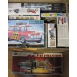 A collection of various plastic kits to include: Tamiya; Revell; and Airfix examples, unchecked