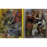 A collection of assorted plastic figures to include Marvel X-Men; Hasbro Soldiers; Mattel Street