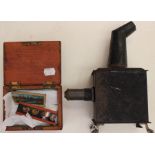 Tin plate slide projector and slides