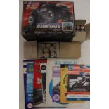 Royal Air Force magazines, Mallory Park Programmes, battery operated Bigfoot Truck, boxed,