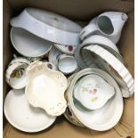 A collection of Evesham Vale, Royal Worcester, dinner wares and Leeds pottery dish