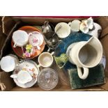 A collection of Royal Crown Derby Posie pattern part tea wares, together with commemorative wares,