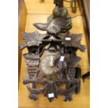 A late 20th Century, wall hanging cuckoo clock, appears to be in working order, Roman numerals,