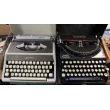 A circa 1940 - 1960's portable typewriter