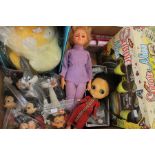 Palitoy Sheena dolls (2), Blythe doll (no legs), dolls house furniture, Disney characters, Sunnie