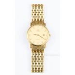 ***AWAY JMS **Omega- an 18ct gold gents Omega De Ville wristwatch, gold tone round dial, meaning