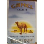 A large Camel Light Cigarettes advertising box in the form of a hollow cigarette packet