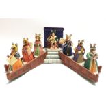 Royal Doulton Bunnykins of Henry VIII's court and his six wives