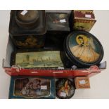 Tins, mainly from Edwardian times and the 1920's (7)