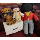 A collection of Teddy Bears to include; Steiff Bear (boxed), Merrythought Bear and a collectors bear
