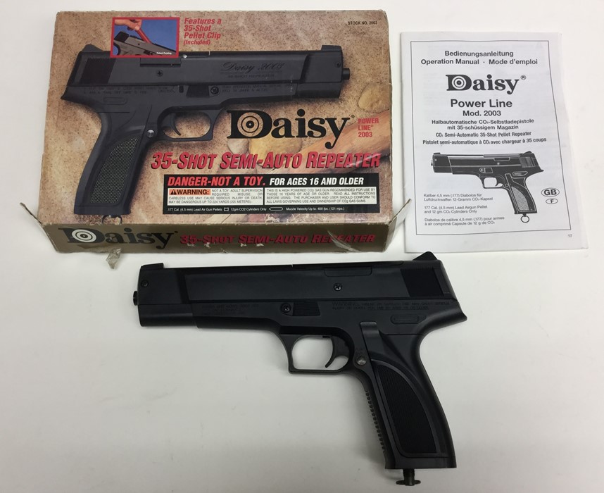 .177 Daisy Power Line Mod.2003 Air Pistol. 35 shot semi auto repeater