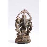 GaneshaBronze,India, 10th / 11th century, Pala Dynasty,H: 10 cmA four-armed Ganesha sitting on a