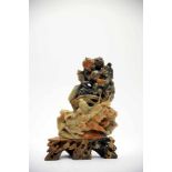 2 Men and LionSoapstoneChina19th ctH: 17 cmThis soapstone carving depicts two men and two lions,