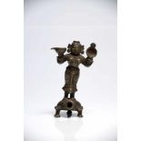 Dipa Lakshimi oil lampBronzeSouth India17th ctH: 12 cm Dipa Lakshimi is the goddess of fertility and